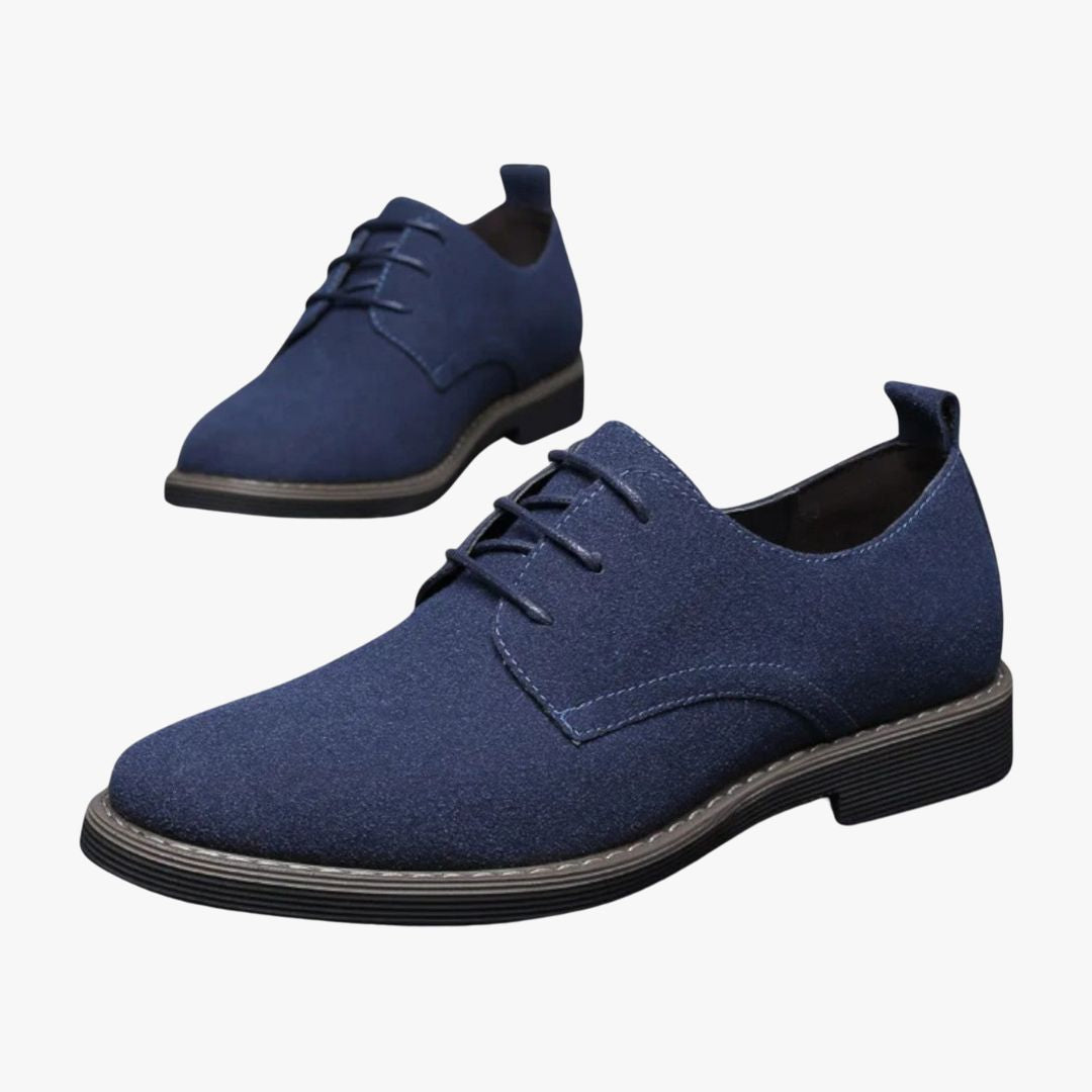 Miles & Luna | Derby Suede Leather Oxford – Business Laced Loafer for Men