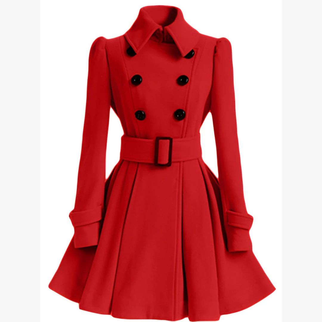 Miles & Luna Double breasted Coat with Belt for Women