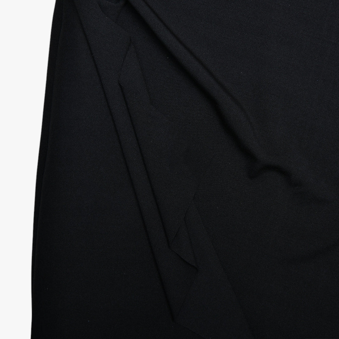 Miles & Luna Dress - Satin slit maxi dress with elegant drape for women