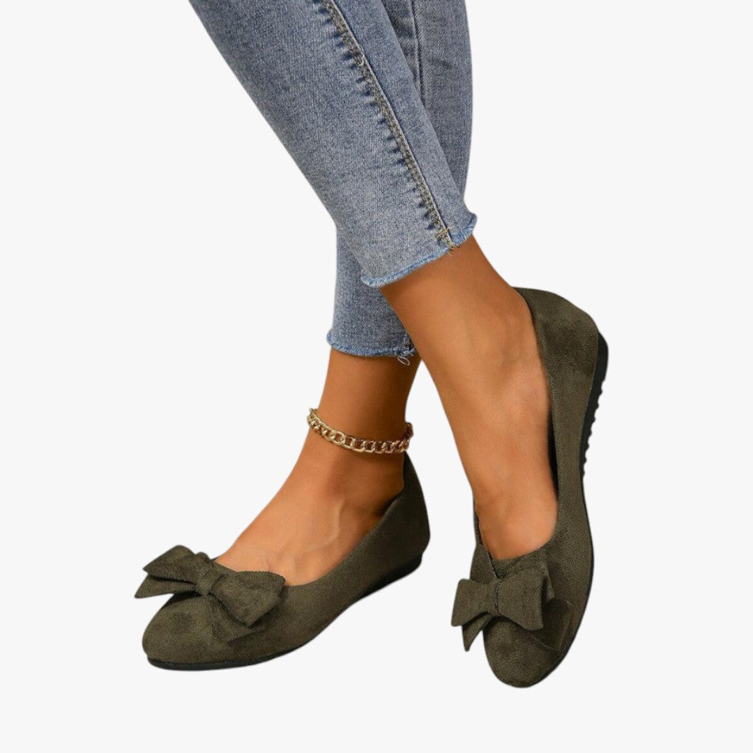 Miles & Luna Elegant Casual Bow Detail Flats for Women