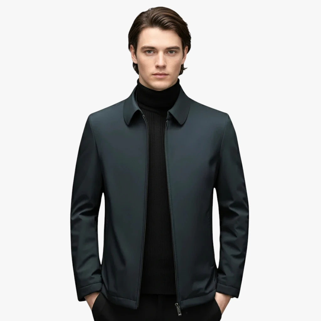 Miles & Luna Elegant Down Casual Jacket with Sleek Lightweight Design for Men