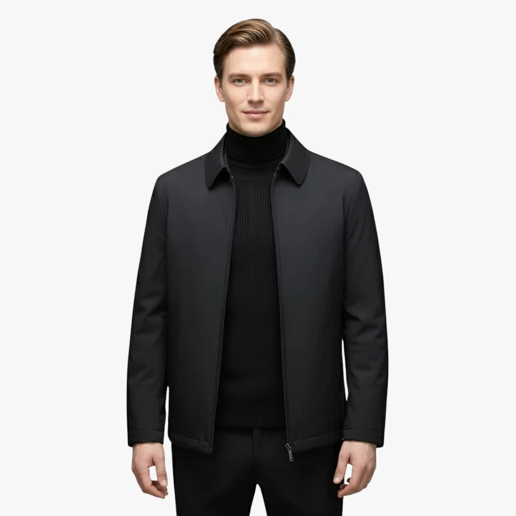 Miles & Luna Elegant Down Casual Jacket with Sleek Lightweight Design for Men