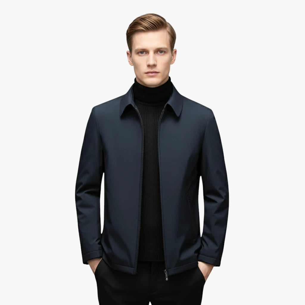 Miles & Luna Elegant Down Casual Jacket with Sleek Lightweight Design for Men