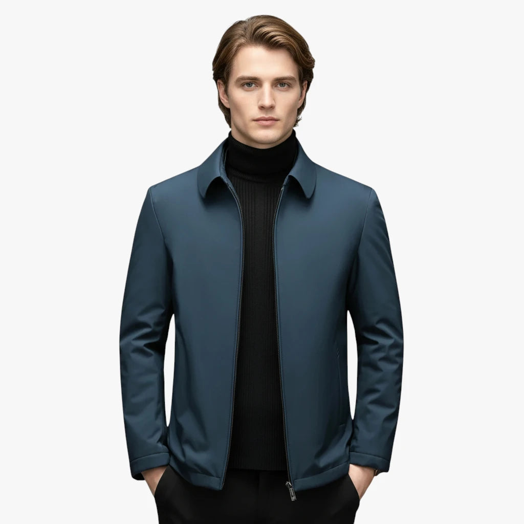 Miles & Luna Elegant Down Casual Jacket with Sleek Lightweight Design for Men