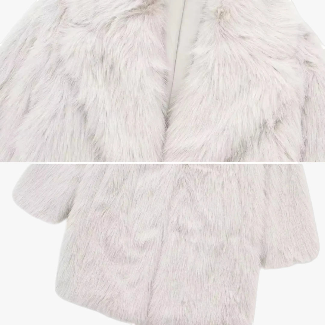 Miles & Luna Elegant Faux Fur Coat with Timeless Glamour and Warmth for Women