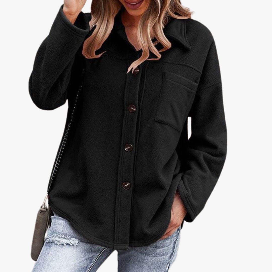 Miles & Luna Elegant Felt Fabric Coat for Women