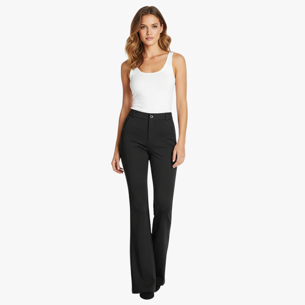 Miles & Luna Flared Pants High Waist With Wide Legs For Women