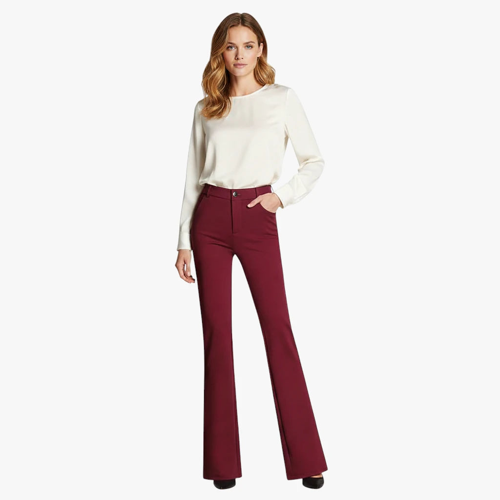 Miles & Luna Flared Pants High Waist With Wide Legs For Women