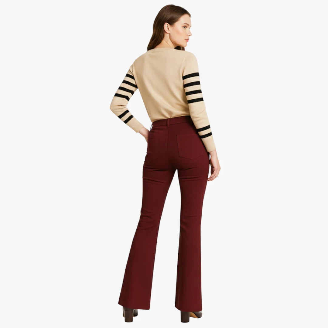 Miles & Luna Flared Pants High Waist With Wide Legs For Women