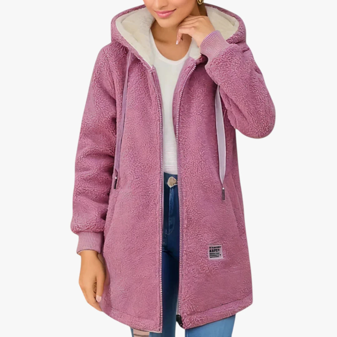 Miles & Luna Fleece Jacket Soft and Warm Hooded Jacket for Outdoors and Indoors