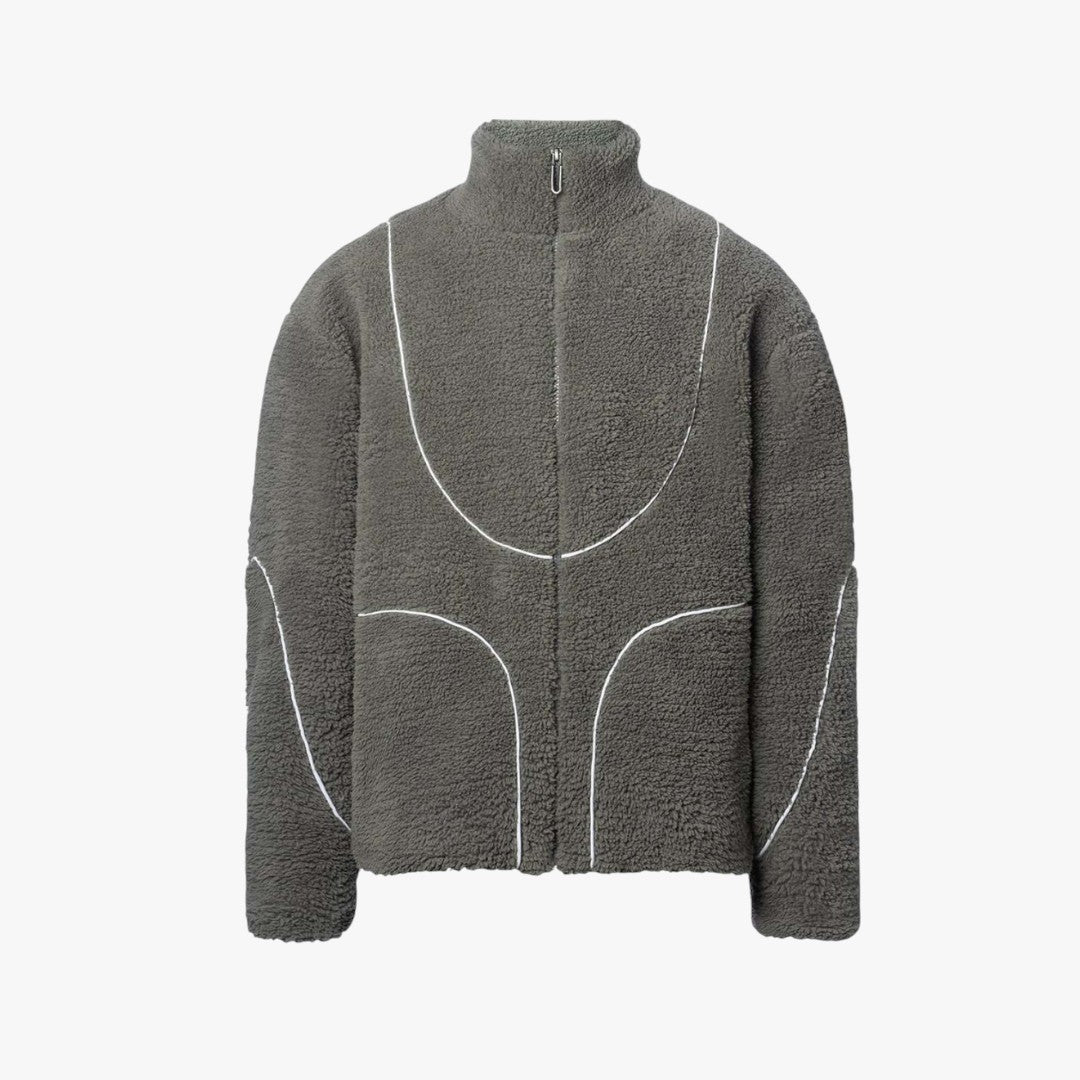 Miles & Luna Fleece Zip-Up Hoodie Sherpa Jacket for Men