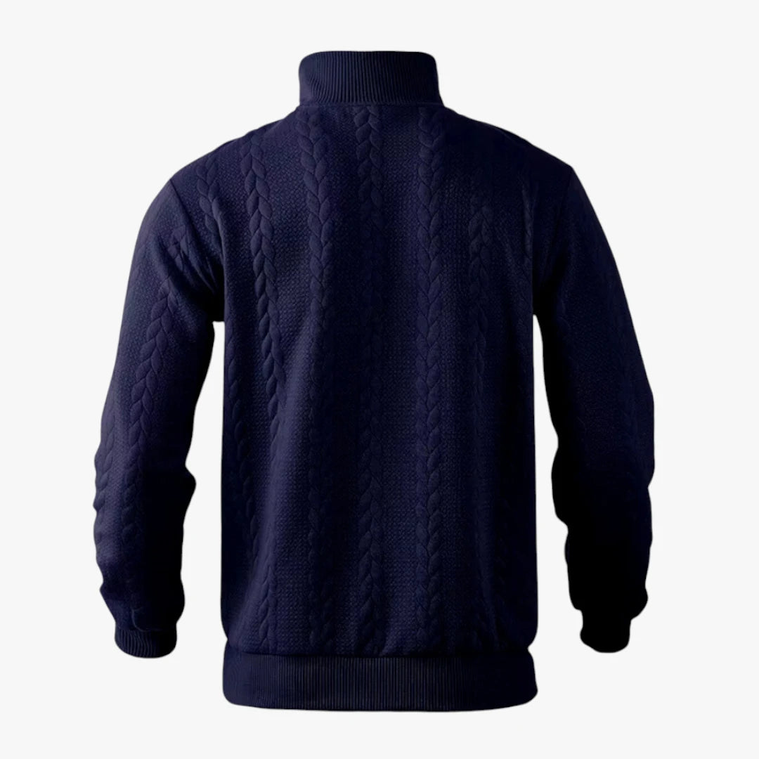 Miles & Luna Half Zip Sweater with Casual Elegance and Comfortable Fit for Men