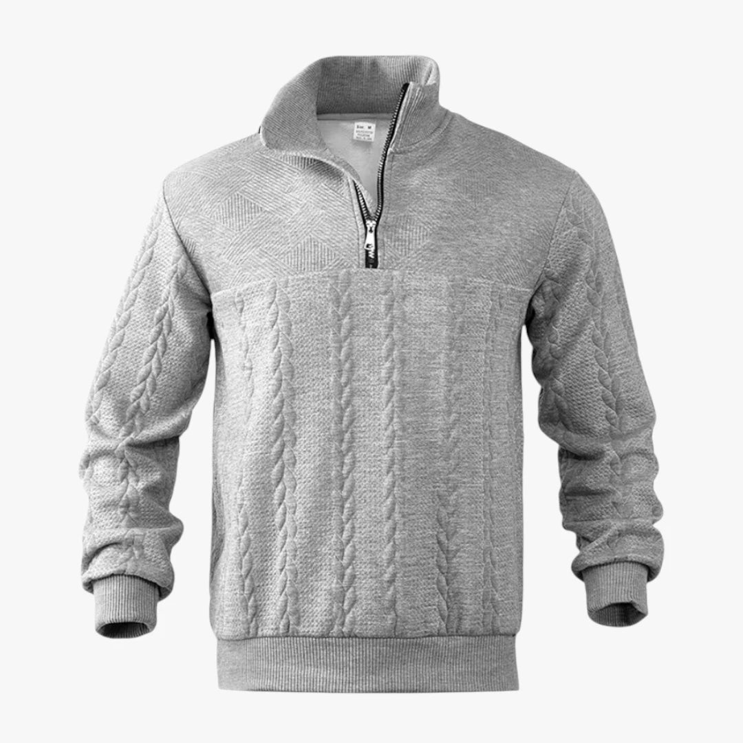 Miles & Luna Half Zip Sweater with Casual Elegance and Comfortable Fit for Men