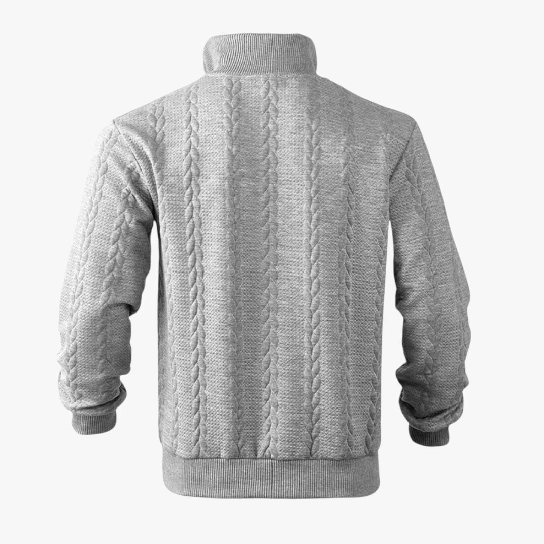 Miles & Luna Half Zip Sweater with Casual Elegance and Comfortable Fit for Men