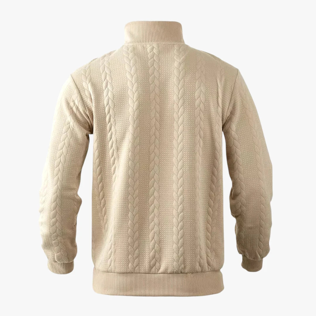 Miles & Luna Half Zip Sweater with Casual Elegance and Comfortable Fit for Men