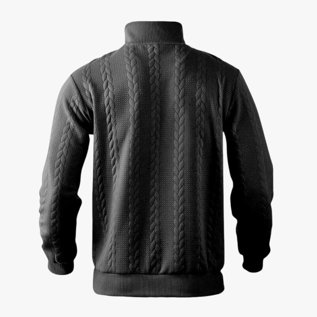Miles & Luna Half Zip Sweater with Casual Elegance and Comfortable Fit for Men