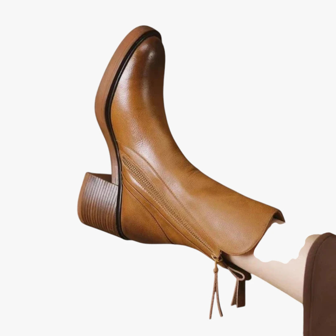 Miles & Luna Heel Ankle Boots with Sleek Comfortable Design for Women