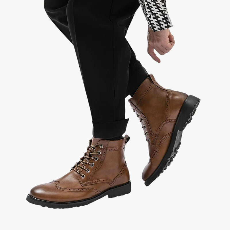 Miles & Luna High Leather Boots for Men