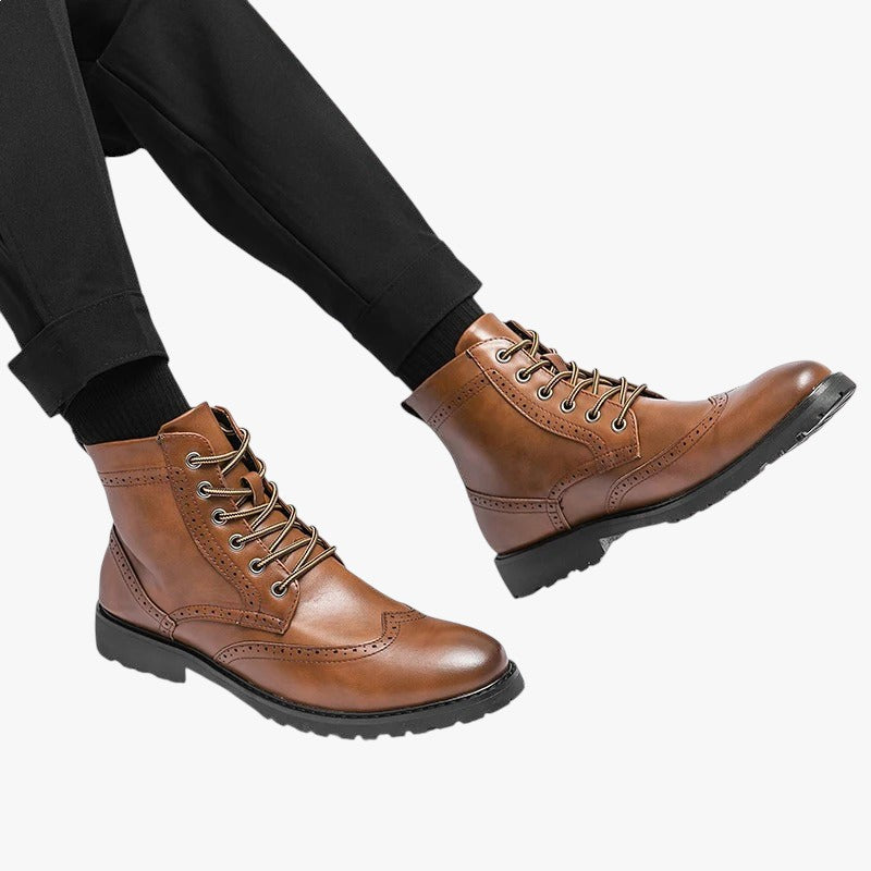 Miles & Luna High Leather Boots for Men