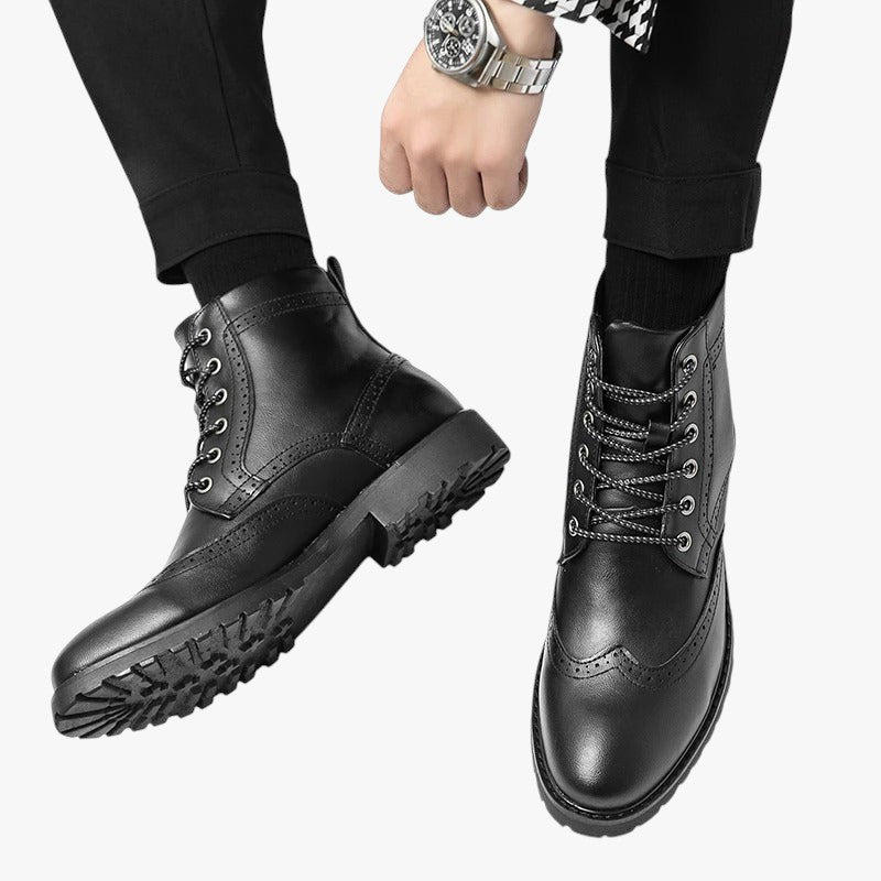 Miles & Luna High Leather Boots for Men