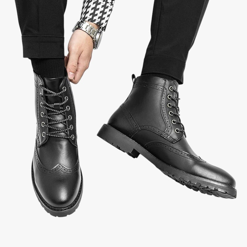 Miles & Luna High Leather Boots for Men