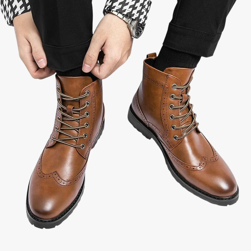 Miles & Luna High Leather Boots for Men