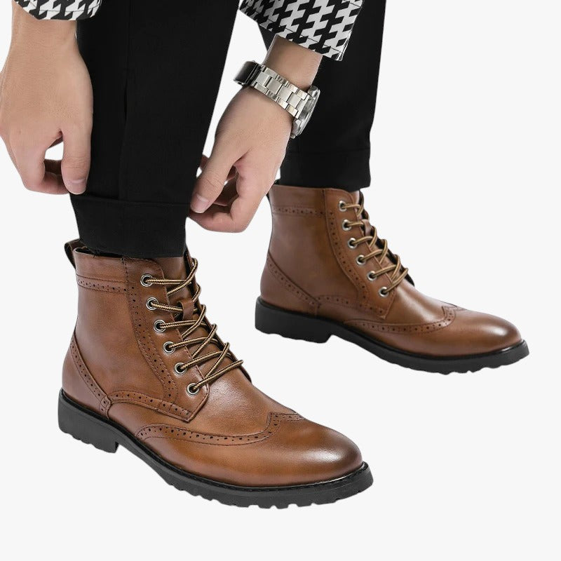 Miles & Luna High Leather Boots for Men