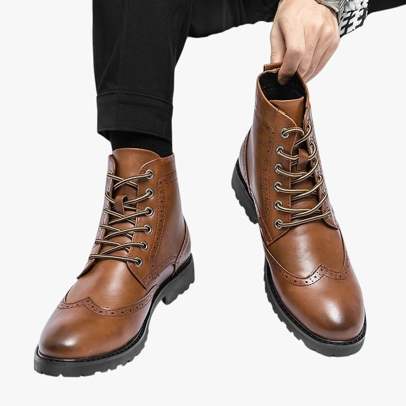 Miles & Luna High Leather Boots for Men