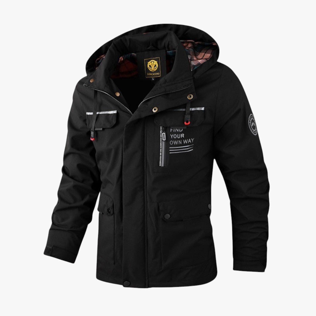Miles & Luna Hooded Waterproof Jacket for Men