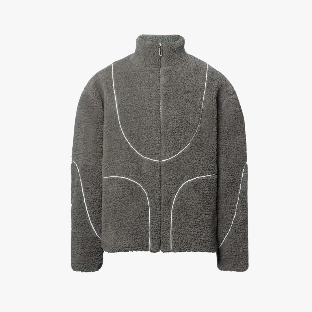 Miles & Luna Hoodie – Fleece zip-up hoodie with sherpa lining for men