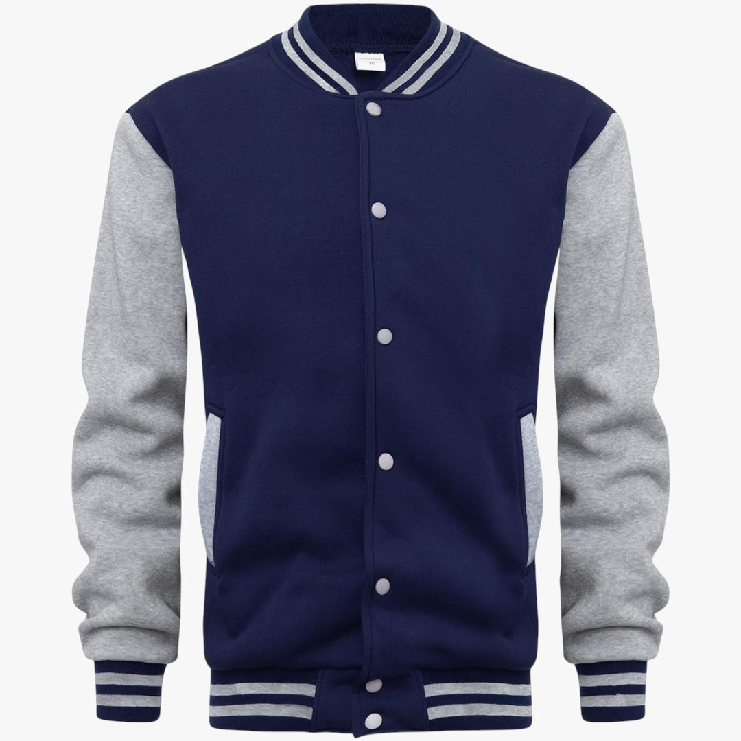 Miles & Luna Jacket - Classic baseball jacket with sporty detailing for men