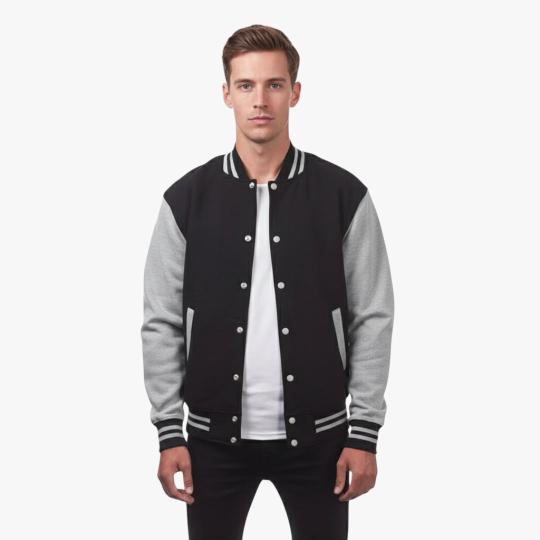 Miles & Luna Jacket - Classic baseball jacket with sporty detailing for men