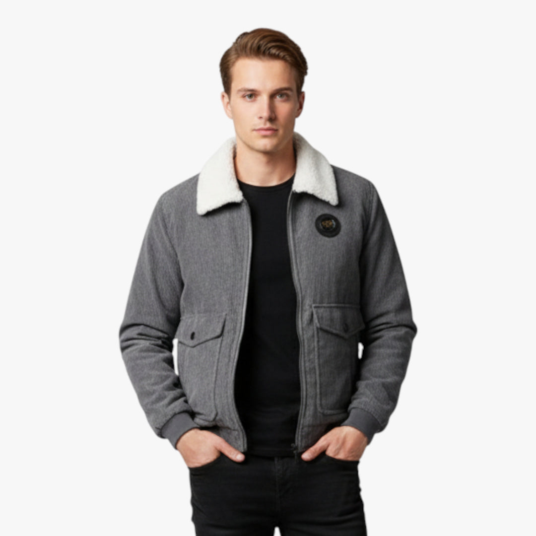 Miles & Luna Jacket – Corduroy jacket with sherpa lining and fleece collar for men