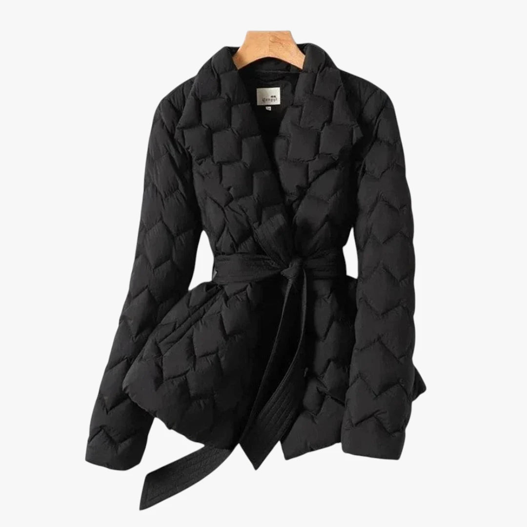 Miles & Luna Jacket - Down design with belt for women