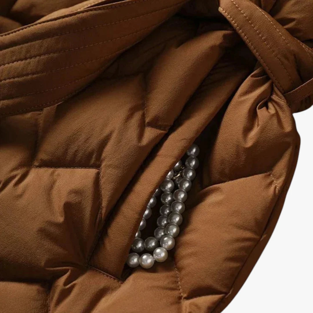 Miles & Luna Jacket - Down design with belt for women