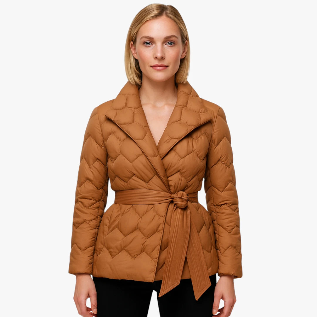Miles & Luna Jacket - Down design with belt for women