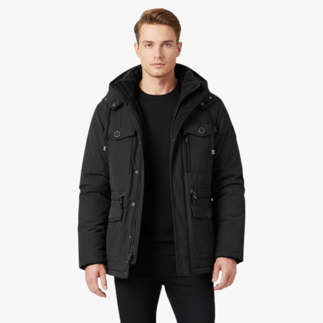 Miles & Luna Jacket – Waterproof parka with fur-lined interior for men