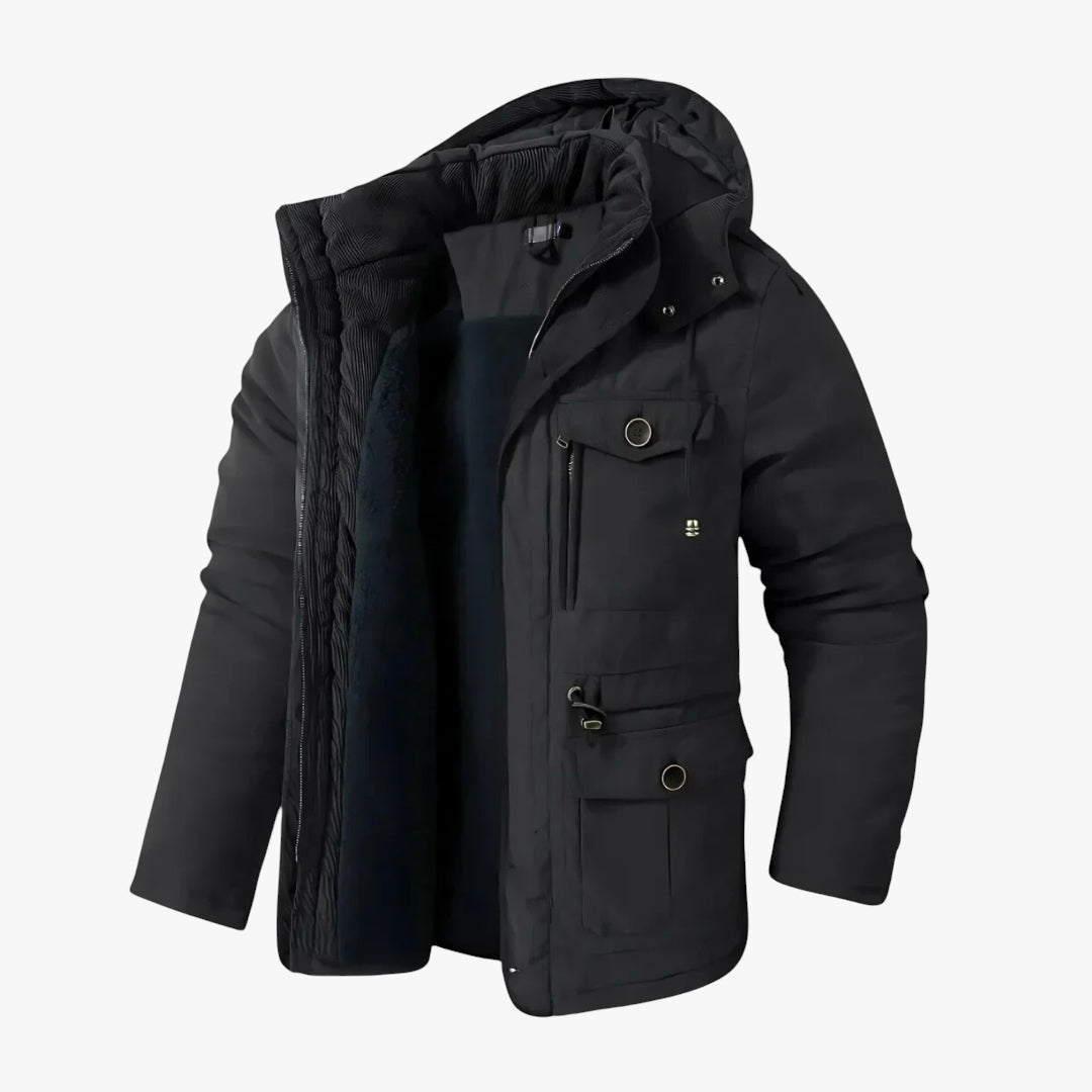 Miles & Luna Jacket – Waterproof parka with fur-lined interior for men