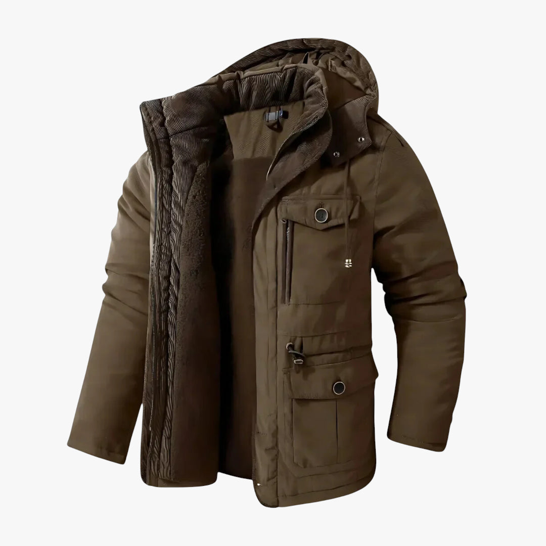 Miles & Luna Jacket – Waterproof parka with fur-lined interior for men