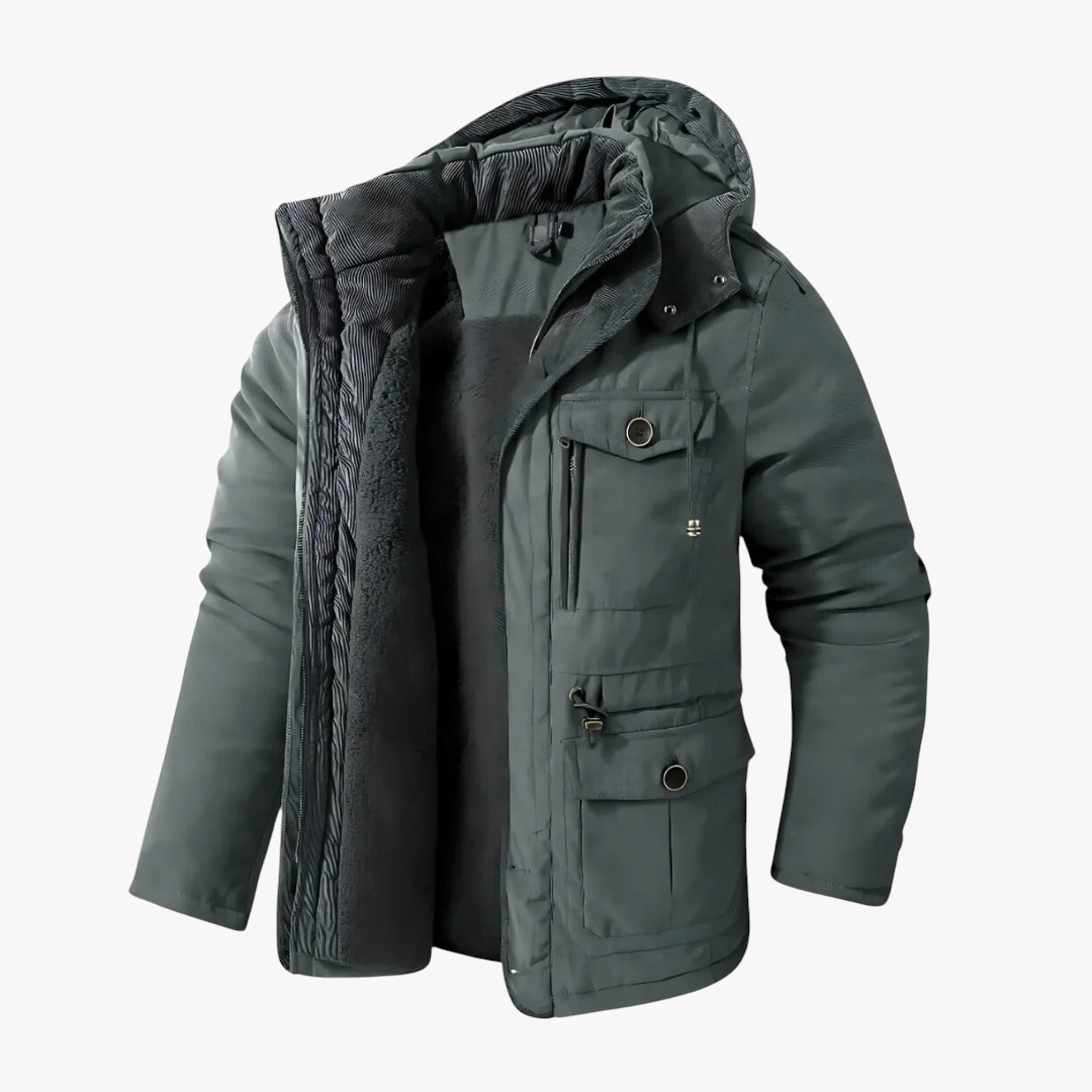 Miles & Luna Jacket – Waterproof parka with fur-lined interior for men