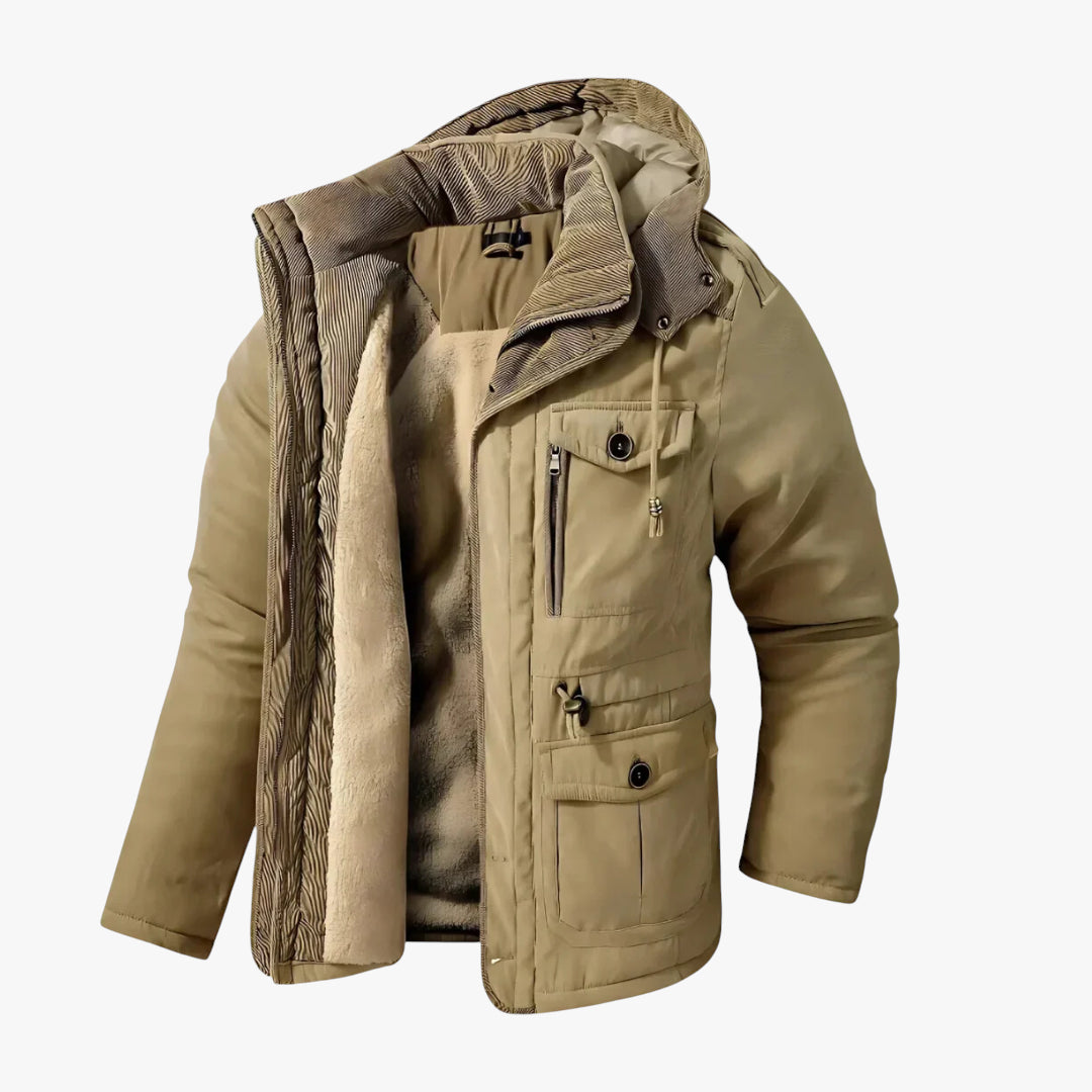 Miles & Luna Jacket – Waterproof parka with fur-lined interior for men