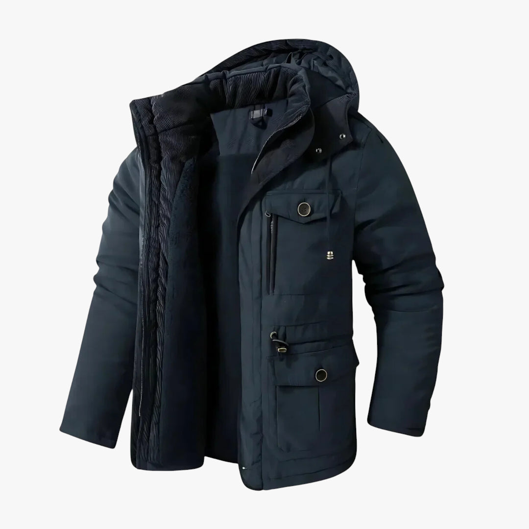 Miles & Luna Jacket – Waterproof parka with fur-lined interior for men