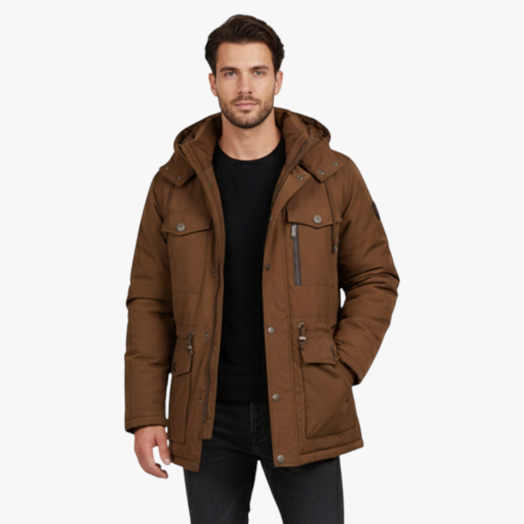 Miles & Luna Jacket – Waterproof parka with fur-lined interior for men