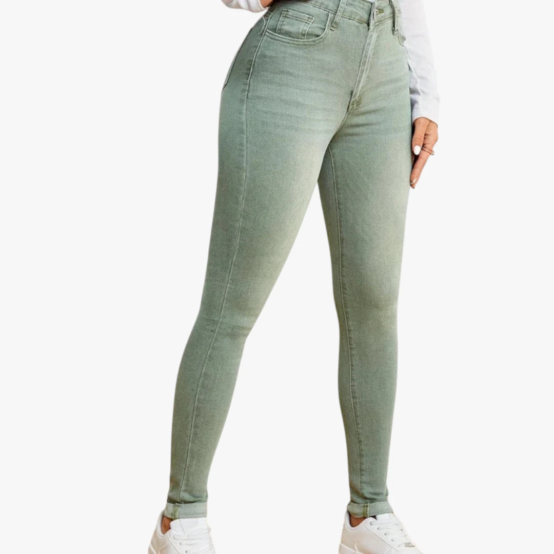 Miles & Luna Jeans – Slim Fit with High Waist, Stretch Denim and Zip Closure