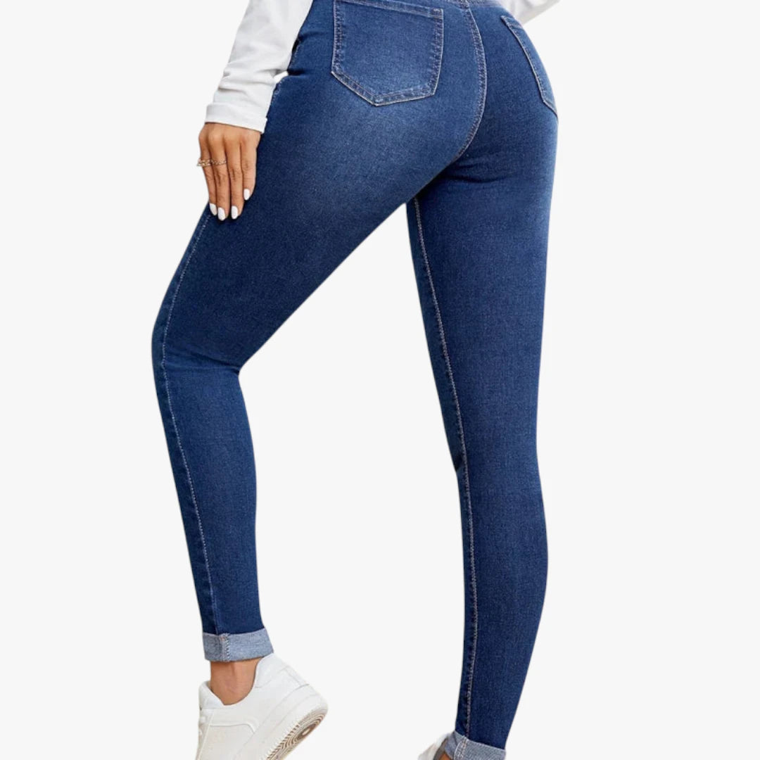 Miles & Luna Jeans – Slim Fit with High Waist, Stretch Denim and Zip Closure