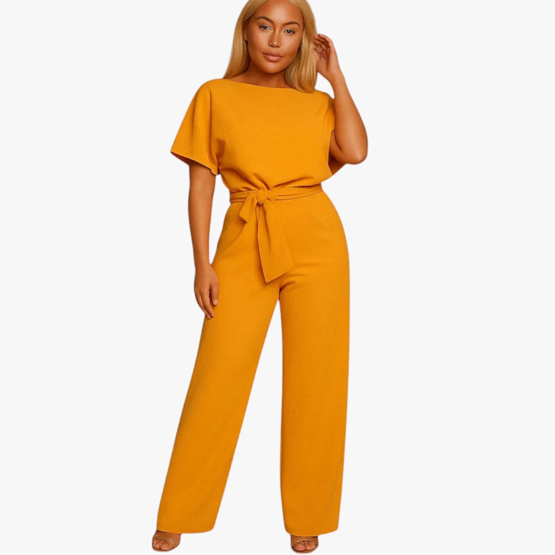 Miles & Luna Jumpsuit – Butterfly Sleeve & Wide Leg for Refined Elegance