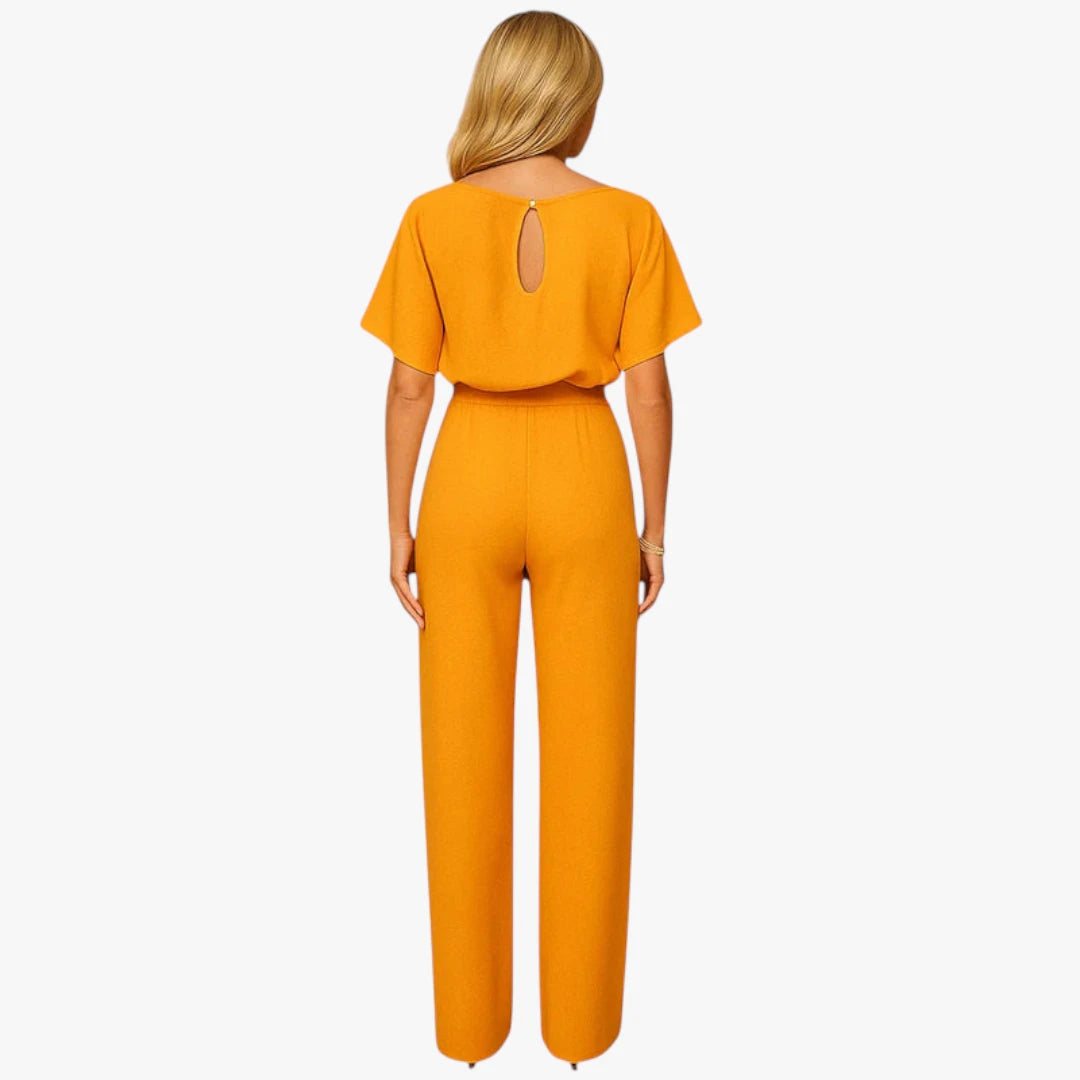 Miles & Luna Jumpsuit – Butterfly Sleeve & Wide Leg for Refined Elegance