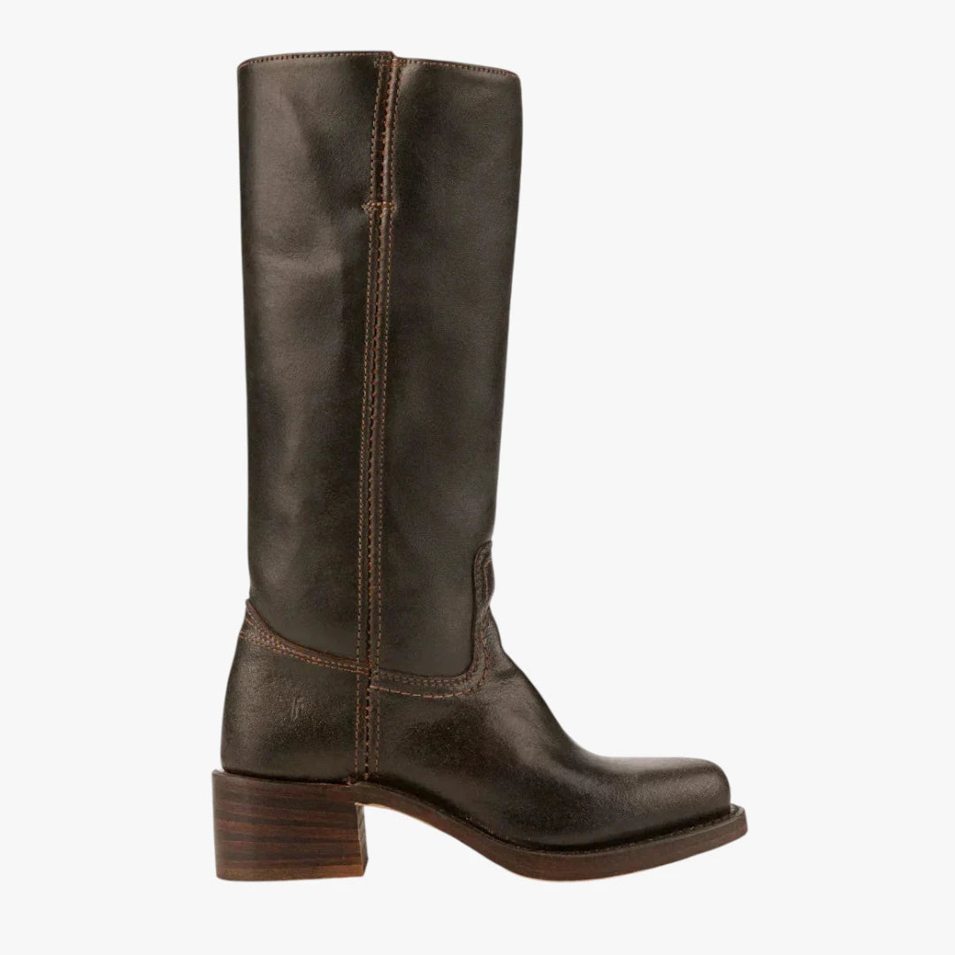 Miles & Luna Knee High Boots with Square Toe and Block Heel Timeless Chic for Women