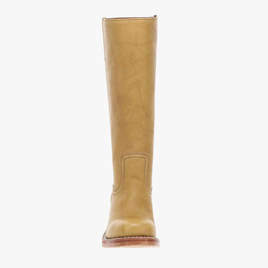 Miles & Luna Knee High Boots with Square Toe and Block Heel Timeless Chic for Women