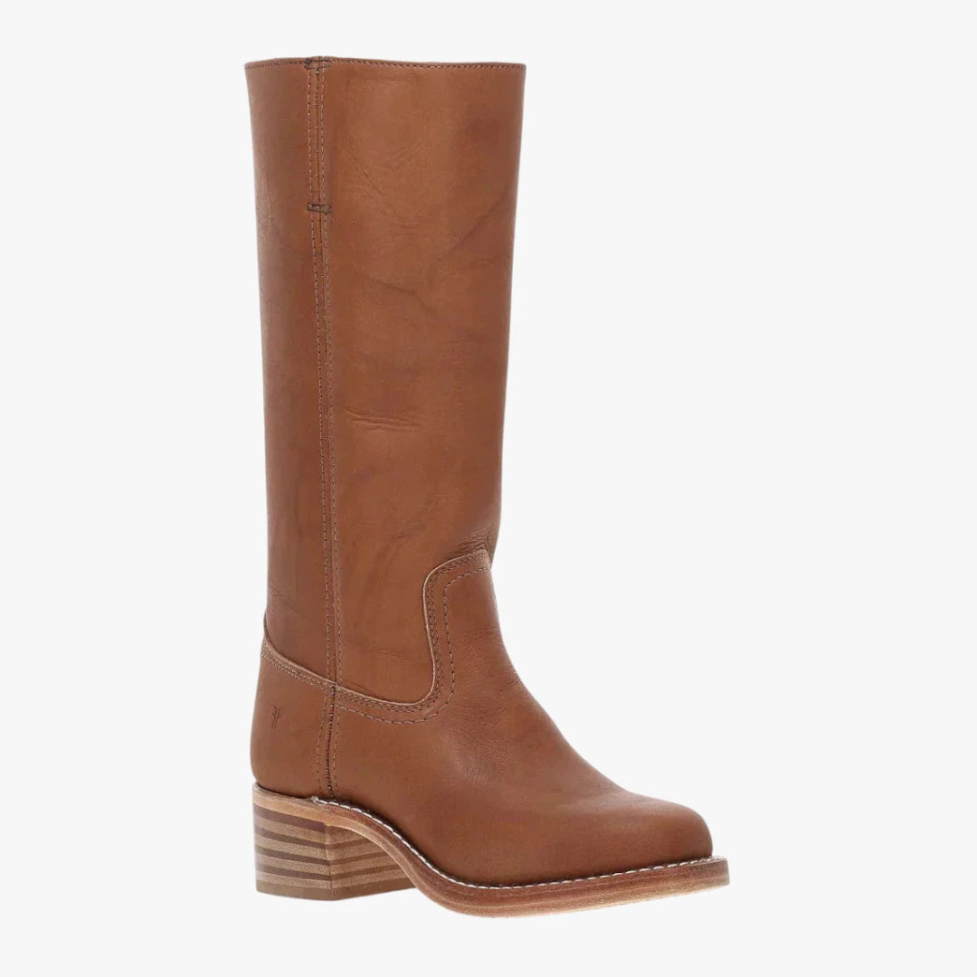 Miles & Luna Knee High Boots with Square Toe and Block Heel Timeless Chic for Women